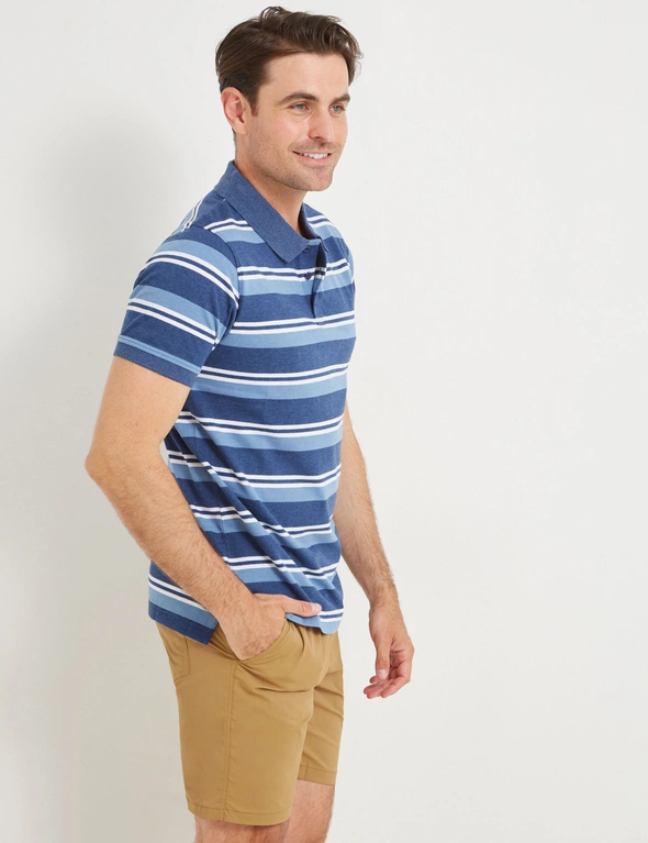 Rivers Short Sleeve Stripe Jersey Polo, hi-res image number null