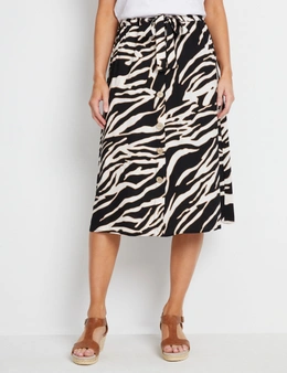 Rivers Button Front Midi Skirt