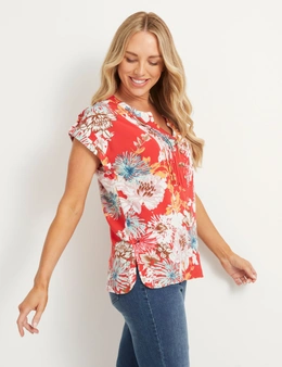 Rivers Pleated Extended Sleeve Top