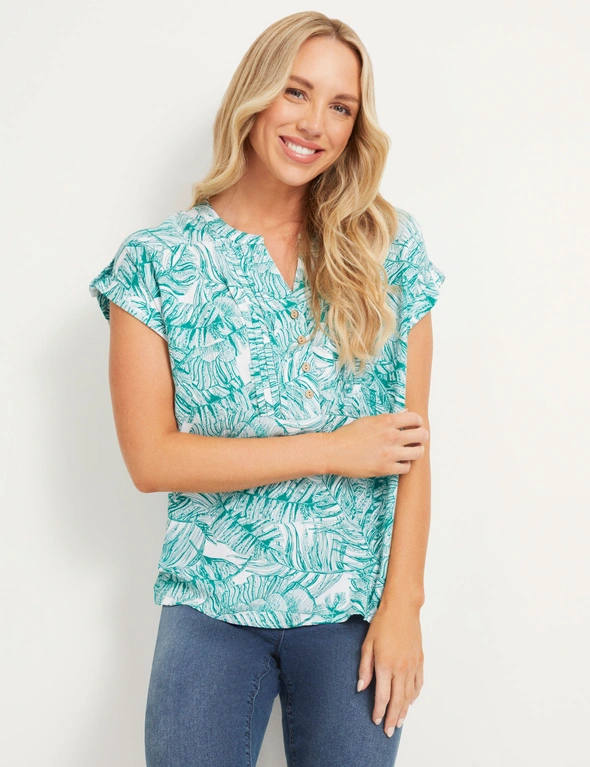 Rivers Pleated Extended Sleeve Top, hi-res image number null