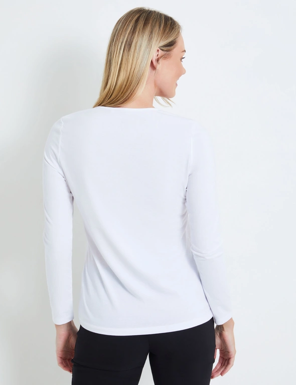 Rivers V Neck Long Sleeve Tee, hi-res image number null