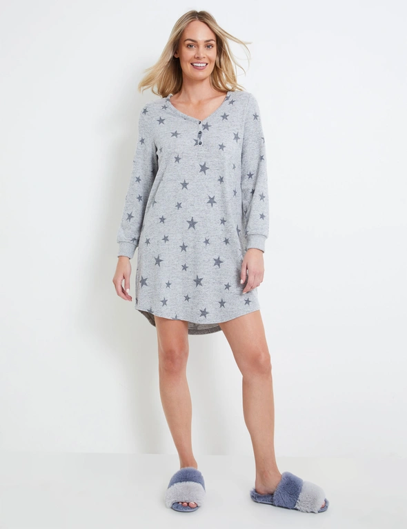 Rivers Printed Fluffy Nightie, hi-res image number null