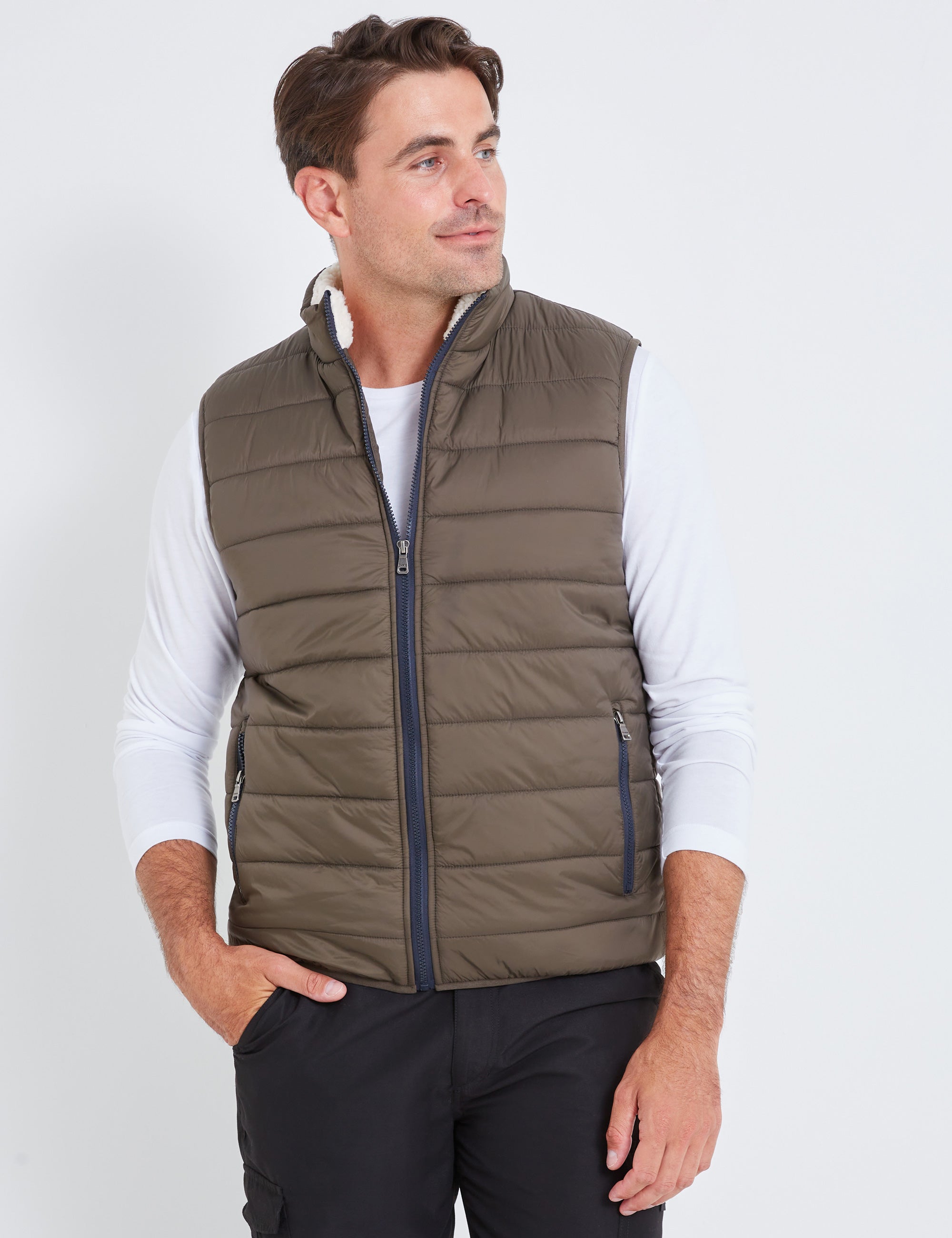 Rivers Sherpa Trim Puffer Vest | Rivers Australia