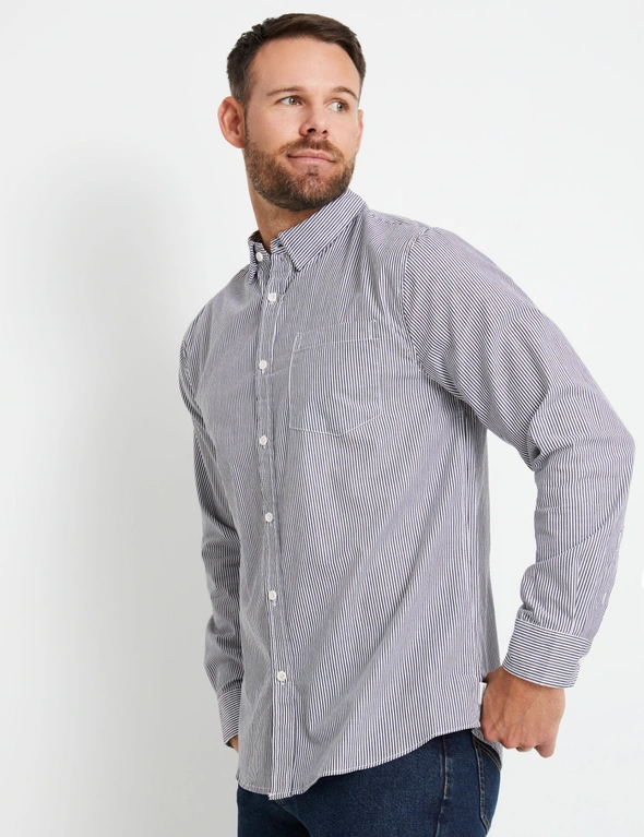 Rivers Cotton Stripe Long Sleeve Shirt, hi-res image number null