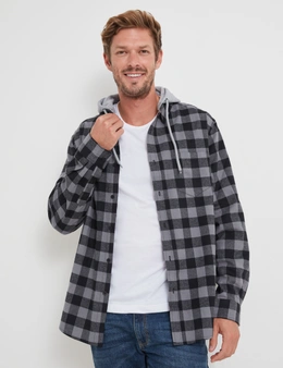 Rivers Flannel Long Sleeve Shirt With Hood