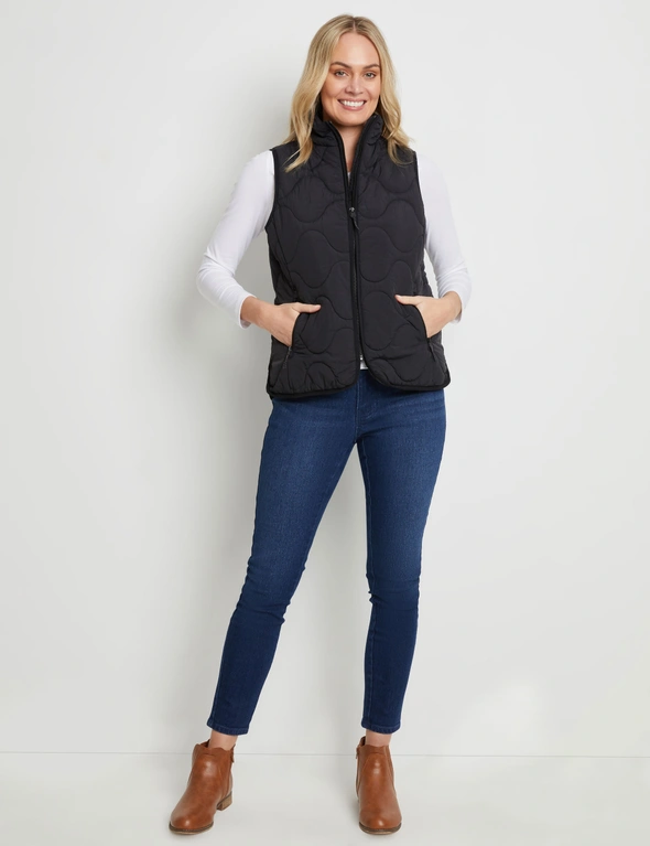 Rivers Contrast Quilted Vest, hi-res image number null