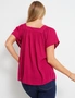 Rivers Short Sleeve Dobby Square Neck Top, hi-res