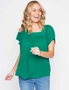 Rivers Short Sleeve Dobby Square Neck Top, hi-res