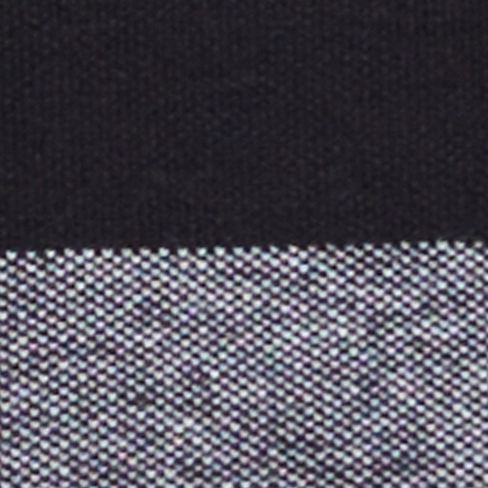Pique Texture Blk/Wht Block Stripe