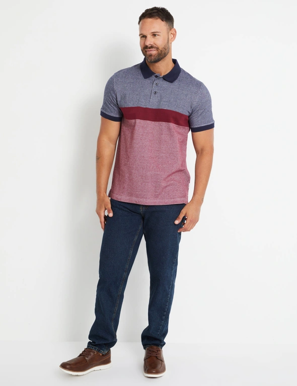 Rivers Short Sleeve Stripe Pique Polo, hi-res image number null