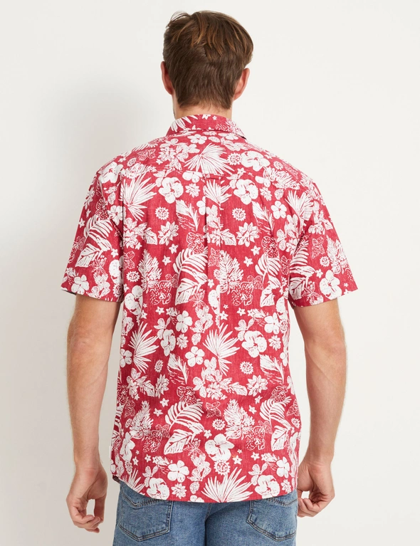 Rivers Short Sleeve Printed Cotton Shirt, hi-res image number null