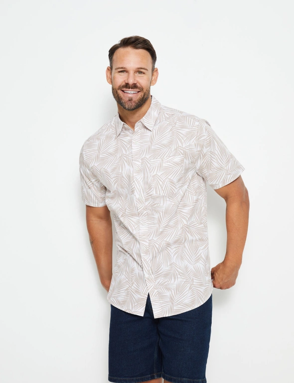 Rivers Short Sleeve Printed Cotton Shirt, hi-res image number null