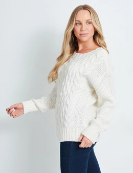 Rivers Pompom Cable Jumper