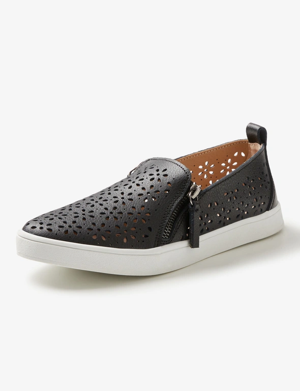 Rivers Bieber Leather Casual Zip Slip On, hi-res image number null