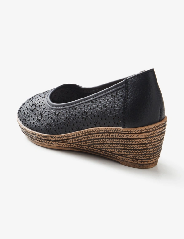 Rivers Nareen Leathersoft Low Wedge Shoe, hi-res image number null