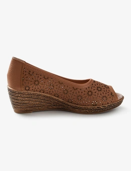 Rivers Nareen Leathersoft Low Wedge Shoe