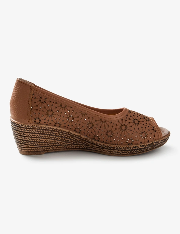 Rivers Nareen Leathersoft Low Wedge Shoe, hi-res image number null