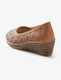 Rivers Nareen Leathersoft Low Wedge Shoe, hi-res