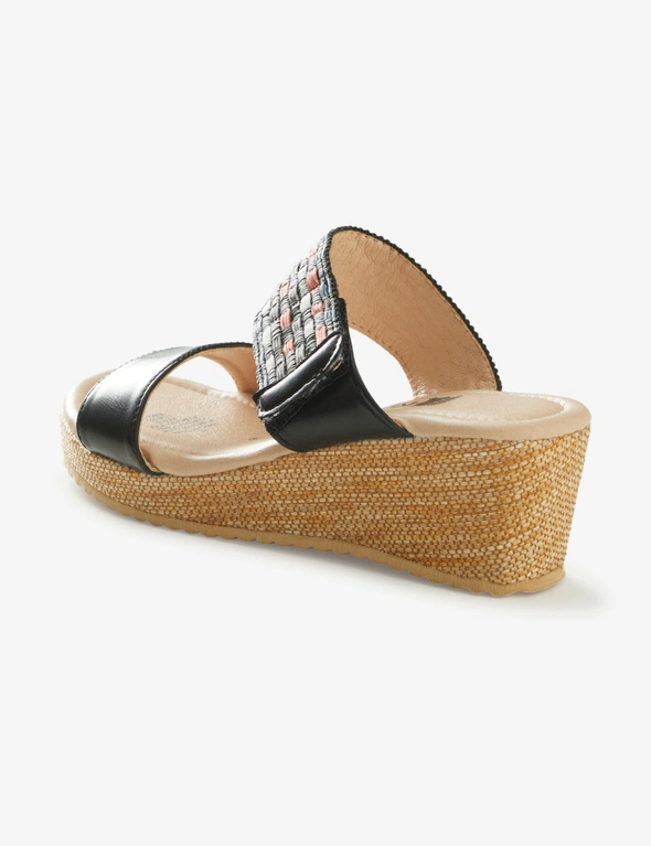Riversoft Steph Woven Panel Wedge Sandal, hi-res image number null