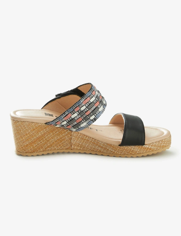 Riversoft Steph Woven Panel Wedge Sandal, hi-res image number null