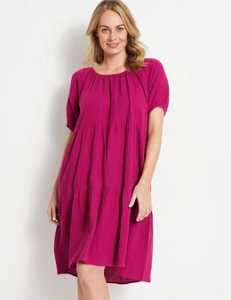 Rivers Tierred Cheesecloth Dress Knee Length