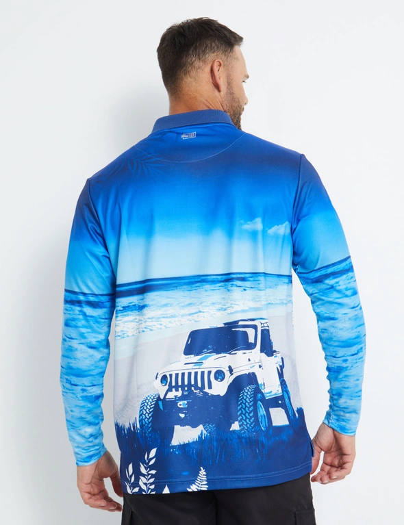 Rivers-Tex Printed Long Sleeve Fishing Polo, hi-res image number null
