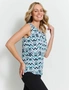 Rivers Sleeveless Notched Neck Printed Top, hi-res