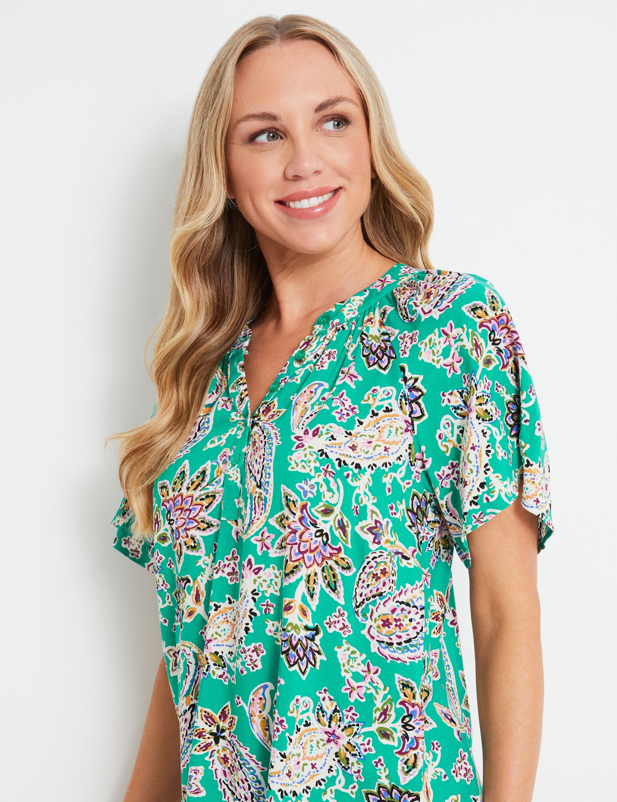 Rivers Printed Button Thru Short Sleeve Shirt | Rivers Australia