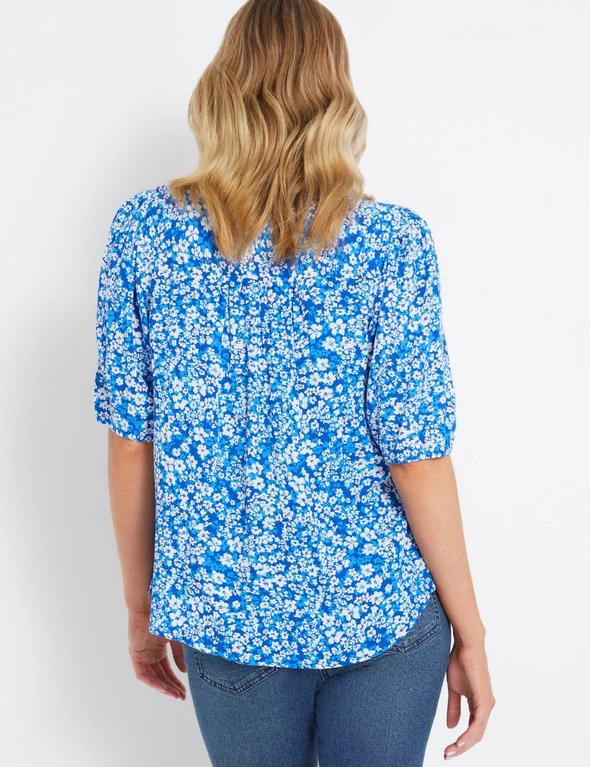 Rivers Short Sleeve Button Blouse, hi-res image number null