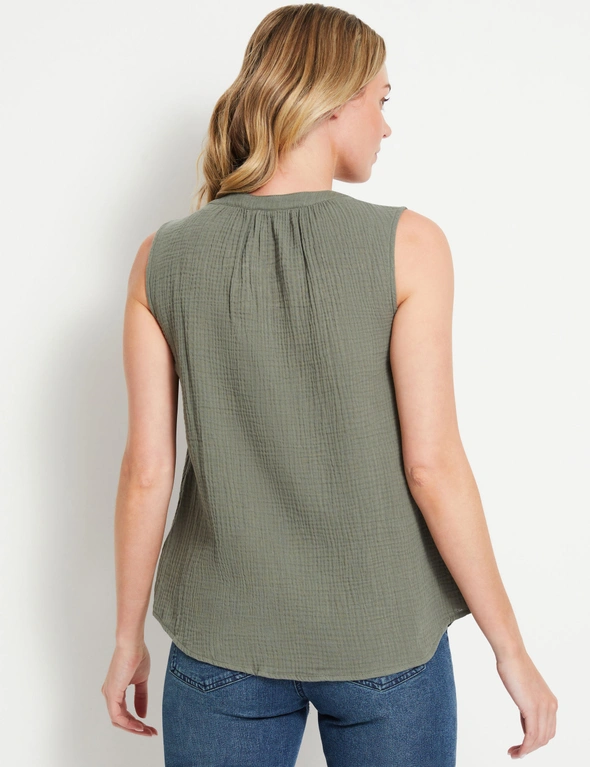 Rivers Sleeveless Cheesecloth Shirt, hi-res image number null