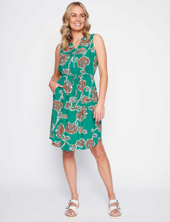 Rivers Sleeveless Zip Front Midi Dress, hi-res image number null