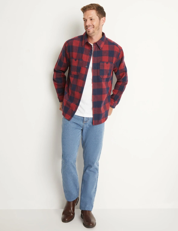 Rivers Long Sleeve Brushed Twill Flannel Shirt, hi-res image number null