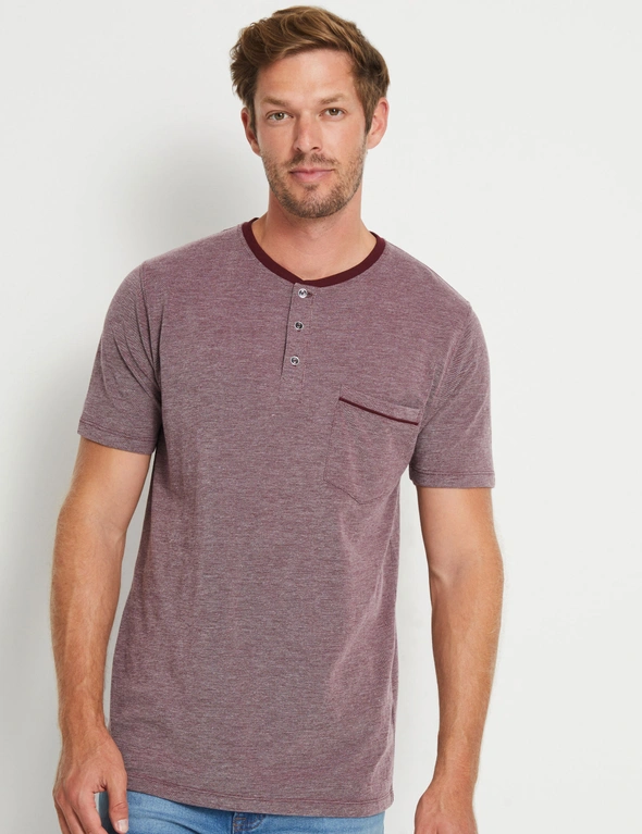Rivers Short Sleeve Pique Henley Tee, hi-res image number null