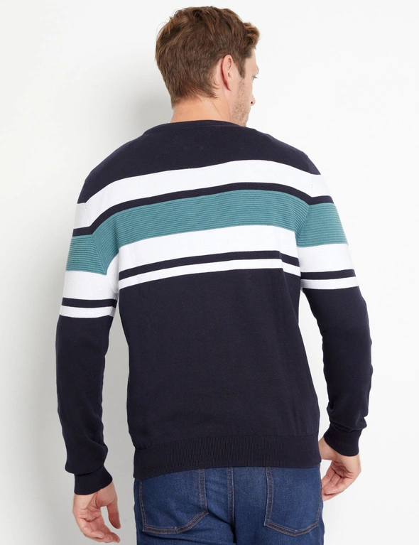 Rivers Cotton Ottoman Stripe Jumper, hi-res image number null