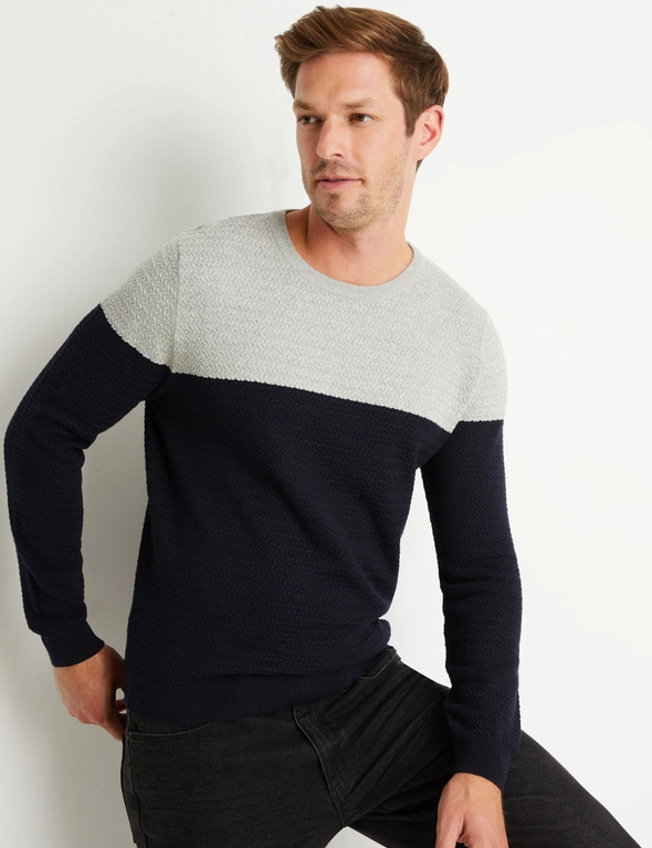 Rivers Double Stripe Cotton Jumper, hi-res image number null