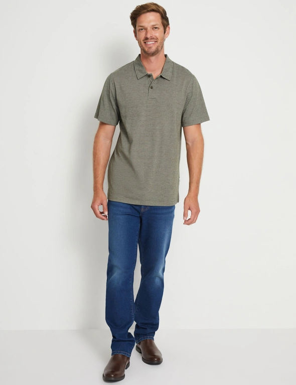 Rivers Short Sleeve Two Tone Jacquard Polo, hi-res image number null
