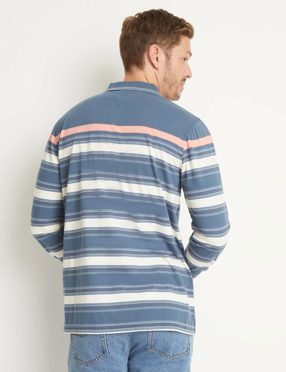 Rivers Long Sleeve Cotton Jersey Stripe Polo, hi-res image number null