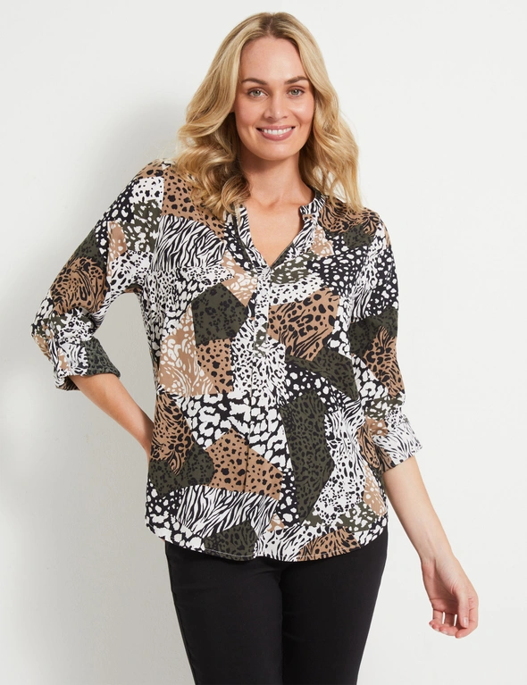 Rivers Long Sleeve Notch Neck Top, hi-res image number null