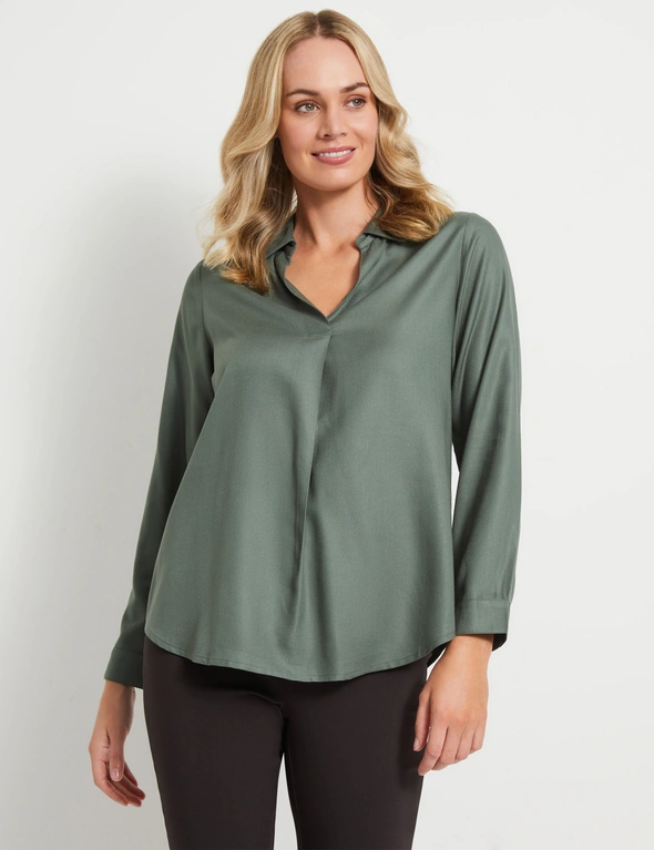 Rivers Long Sleeve Pleat Trim Top, hi-res image number null