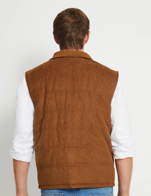 Rivers Faux Suede Puffer Vest, hi-res image number null