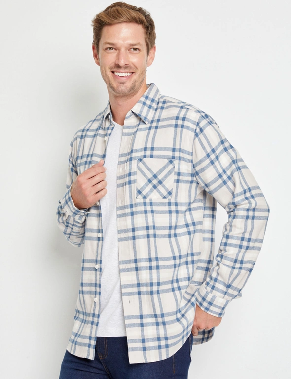 Rivers Long Sleeve Lightly Brushed Check Shirt, hi-res image number null