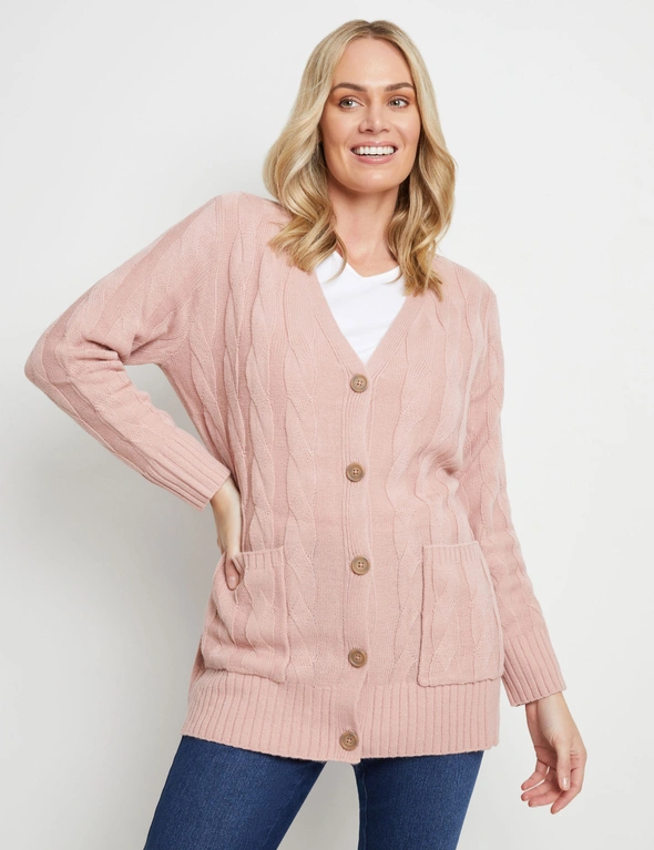 Rivers Cable Front Cardigan, hi-res image number null