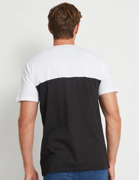 Rivers Short Sleeve Colour Block Henley Tee, hi-res image number null