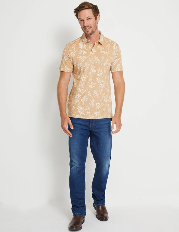 Rivers Short Sleeve Printed Pique Polo, hi-res image number null