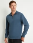 Rivers Long Sleeve Brushed Jersey 1/4 Zip Polo, hi-res