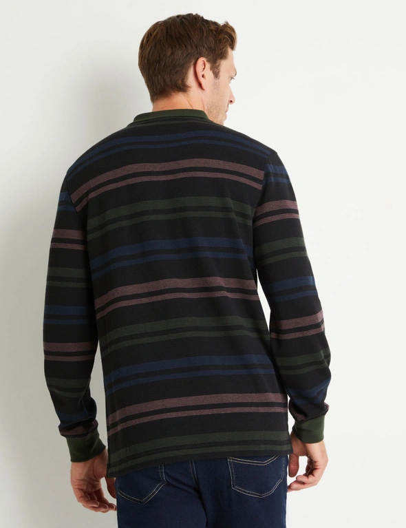 Rivers Long Sleeve Brushed Jersey 1/4 Zip Polo, hi-res image number null