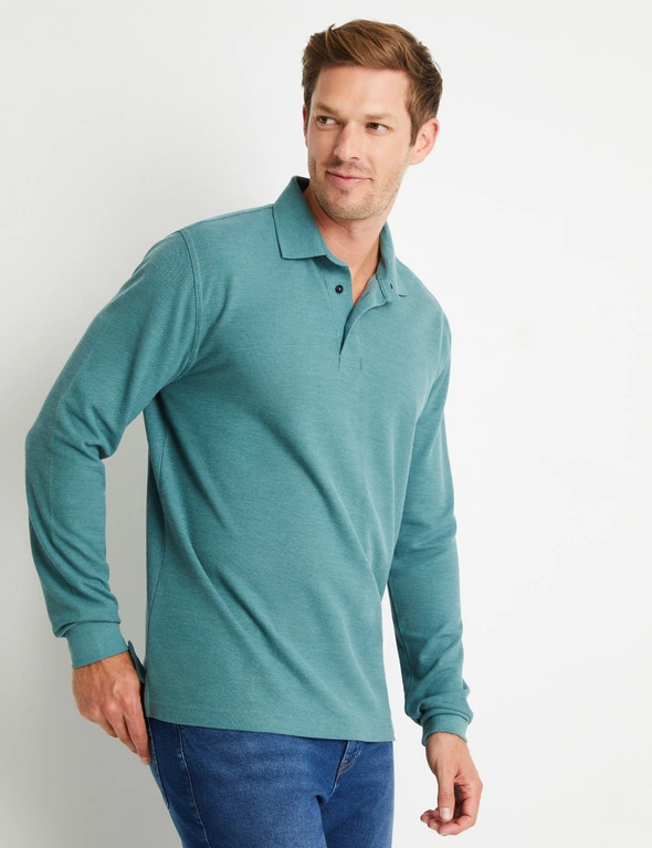 Rivers Long Sleeve Patch Pocket Pique Polo, hi-res image number null