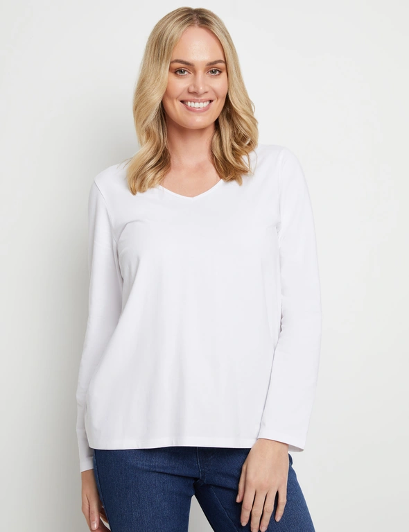 Rivers Classic Long Sleeve V Neck T-Shirt, hi-res image number null