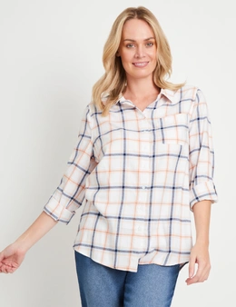 Rivers Womens Long Sleeve Flannel Check Shirt