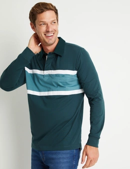 Rivers Long Sleeve Colour Block Rugby Top